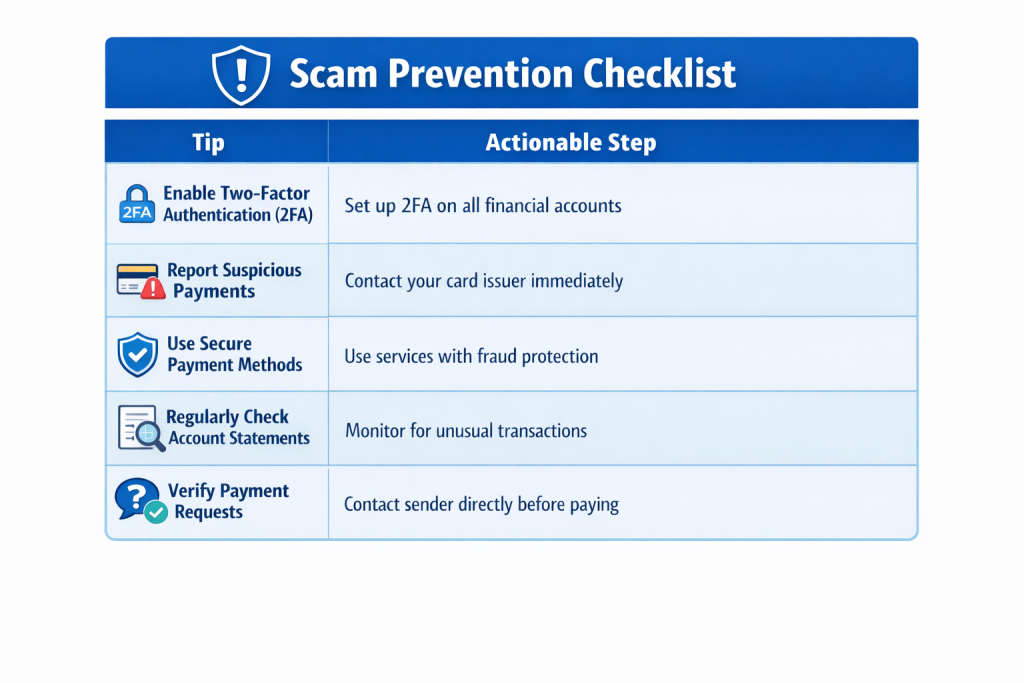 Scam Prevention Checklist